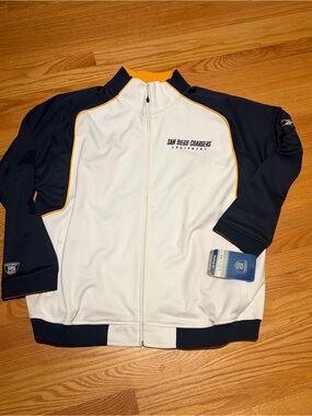 New with Tags - NFL San Diego Chargers White and Navy Lightweight Jacket